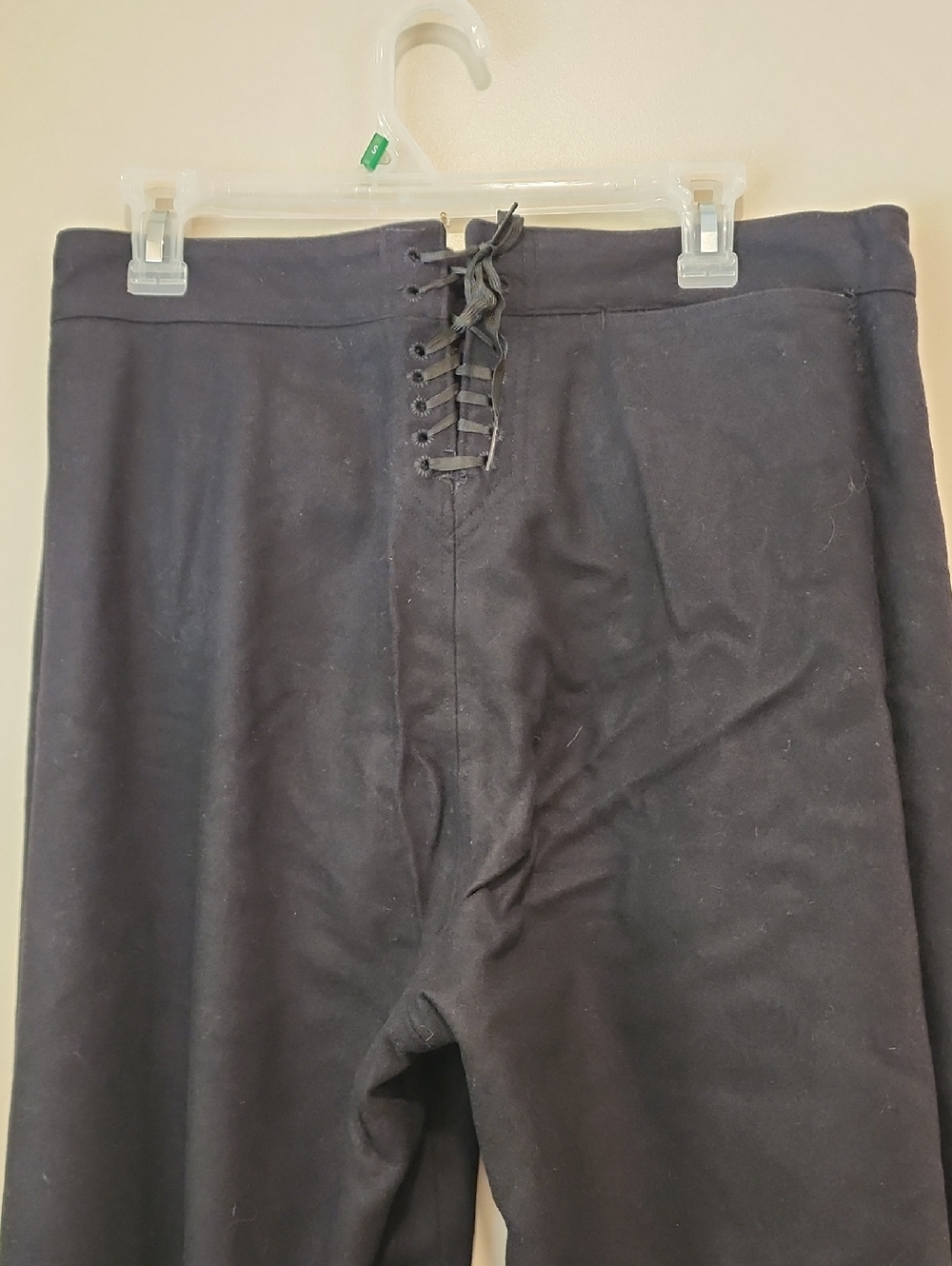 Vintage Vietnam Era US Navy Sailor Pants Wool Navy Anchor Buttons Men's size 34L - Picture 5 of 7